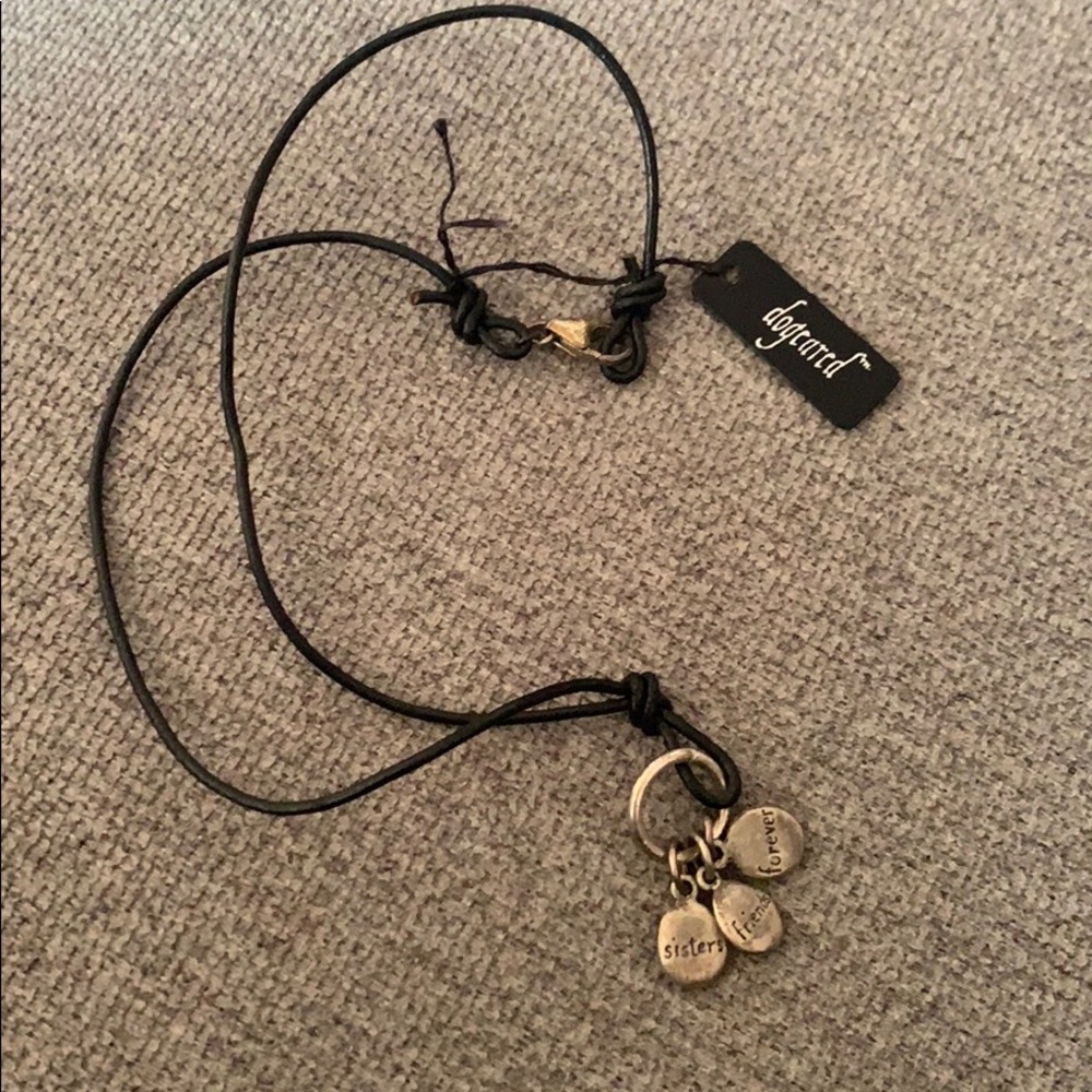 Dogeared necklace black sisters friends forever